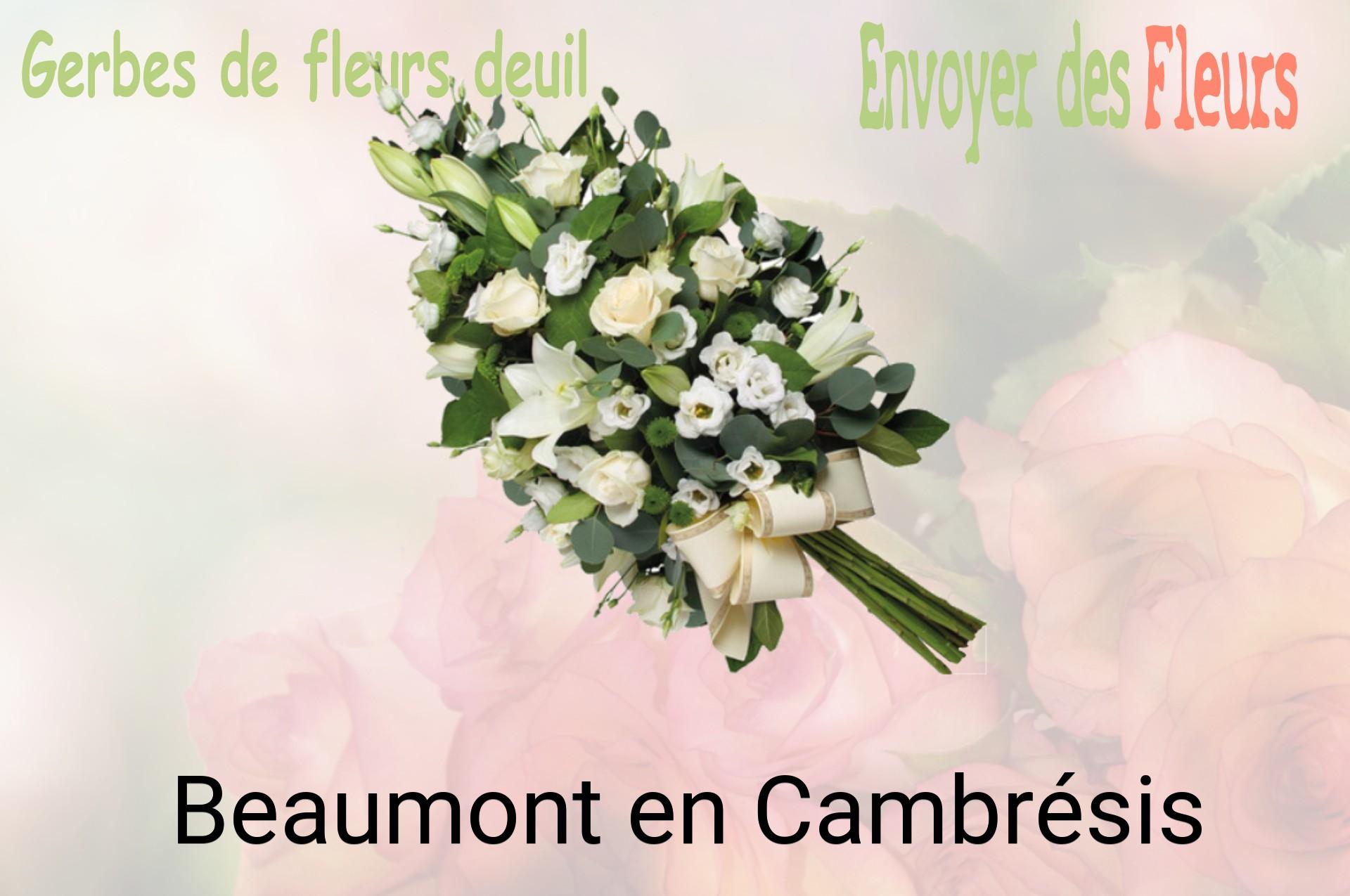 Gerbe de fleurs de deuil livrée à Beaumont-en-Cambrésis